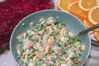 Оливье с курицей