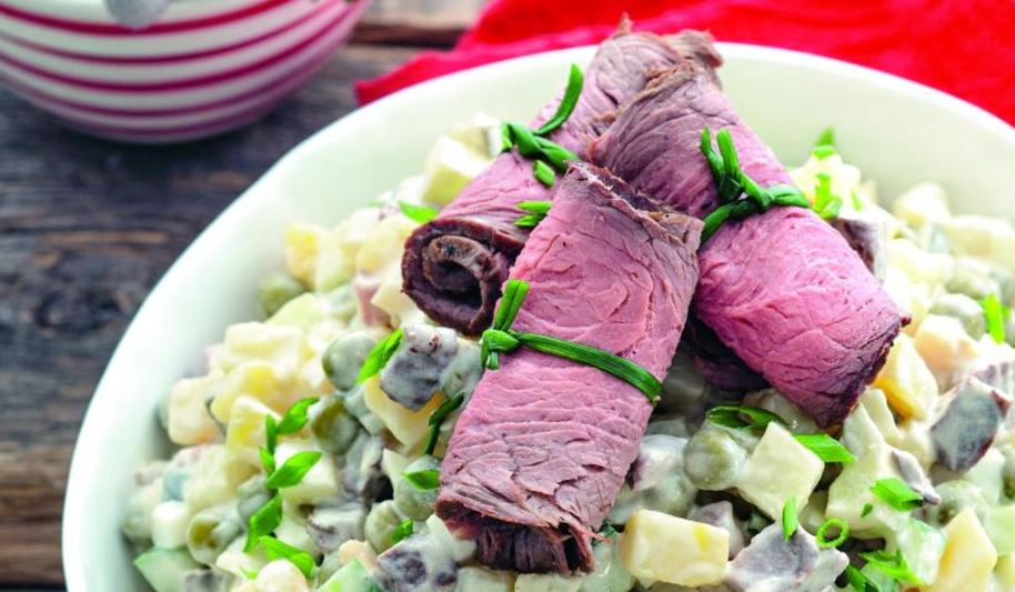 Рецепт оливье с ростбифом