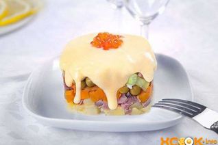 Оливье с языком