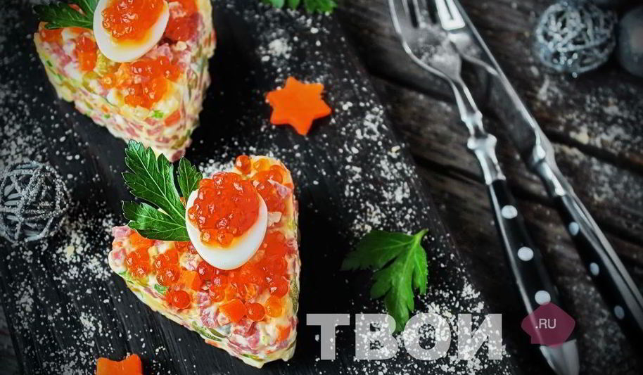 Рецепт салата оливье с колбасой