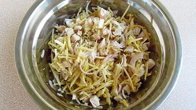 салат из куриного филе с сельдереем и яблоками