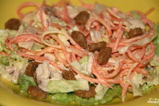 Салат из моркови по-корейски с курицей