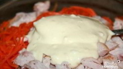 салат из моркови по-корейски с курицей