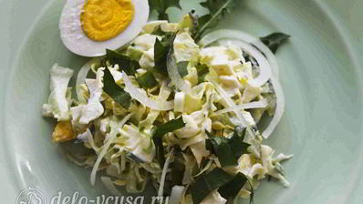 салат из одуванчиков