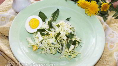 салат из одуванчиков