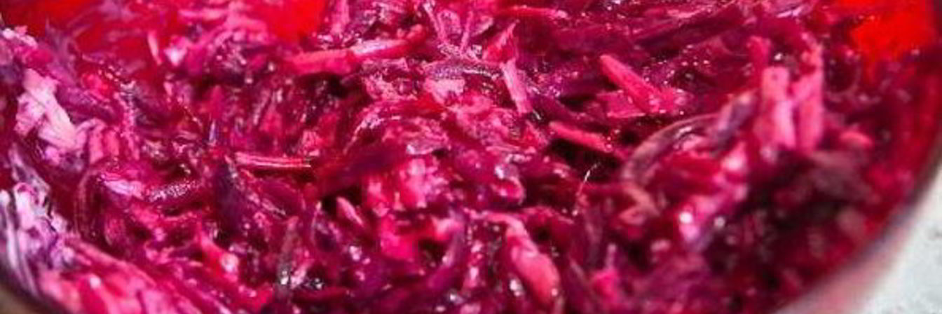 Салат из отварной свеклы