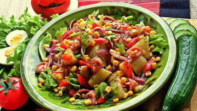 салат картофельно-рыбный