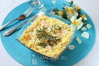 Салат Мимоза с сайрой