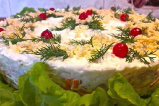 Салат Мимоза с тунцом