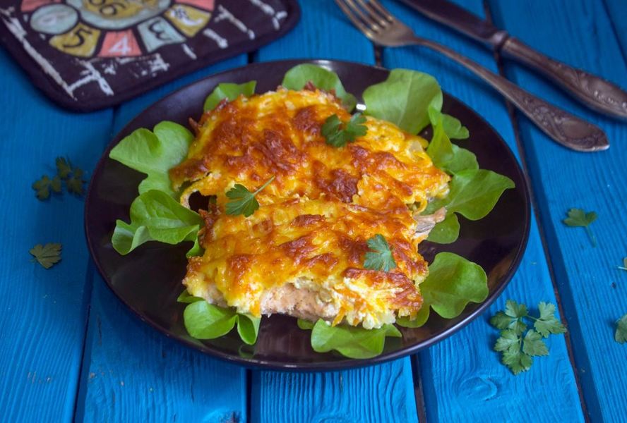 Горбуша под шубой в духовке