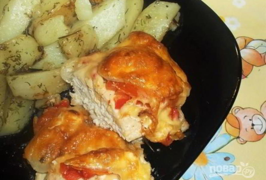 Куриная грудка под шубой в духовке