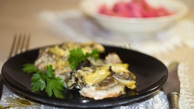 куриные грудки филе под шубой в духовке