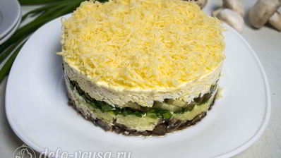 салат грибы под шубой