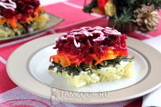 Салат под шубой вегетарианский