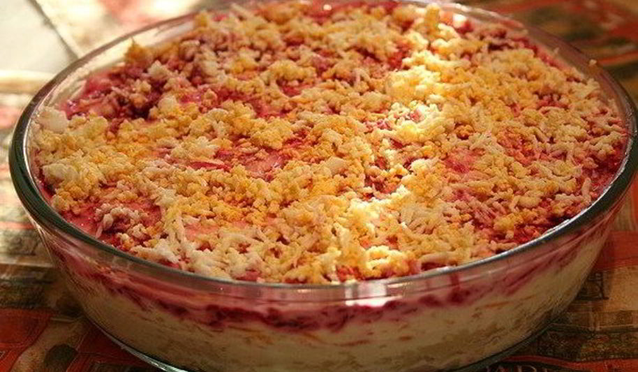 Рецепт сельди под шубой с яблоком