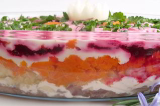 Селедка под шубой без лука