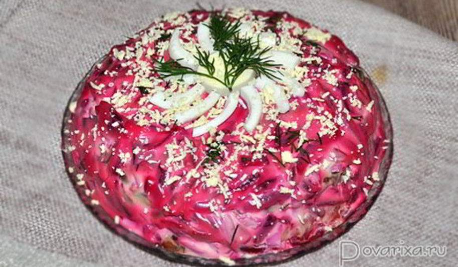 Рецепт селедки под шубой с грибами