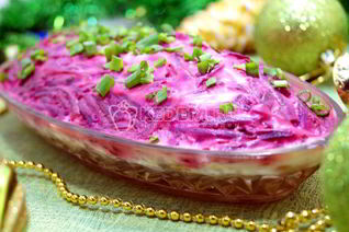 Селедка под шубой с яблоком