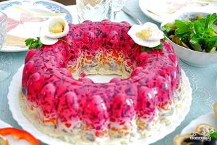 Селедка под шубой с желатином