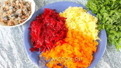 заливная килька под шубой