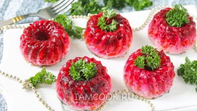 заливная килька под шубой