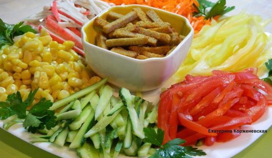 Рецепт салата цветик-семицветика