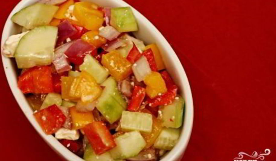 Рецепт средиземноморского салата с перцем