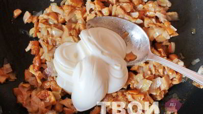 сливочный соус с грибами