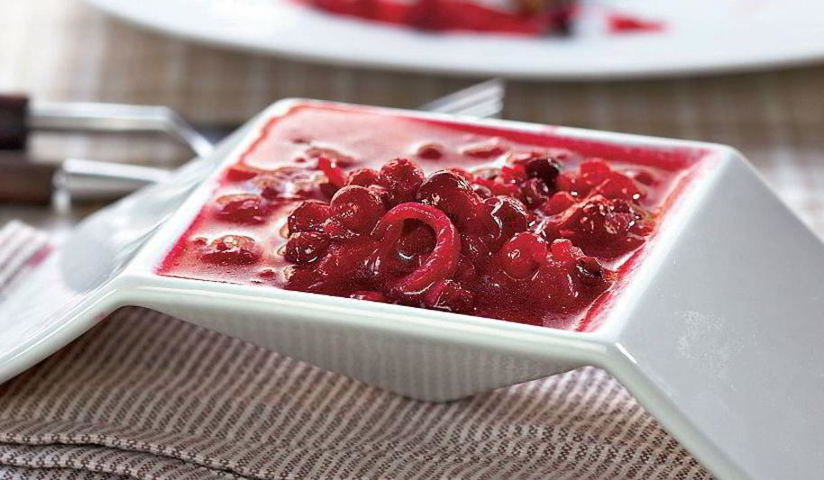 Рецепт соуса из клюквы к мясу и птице