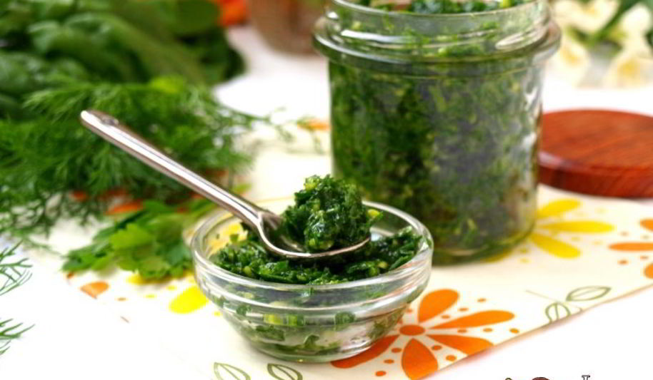 Рецепт зеленого соуса из шпината