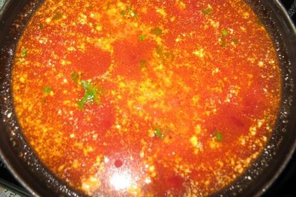 Борщ Для любимого на курином бульоне