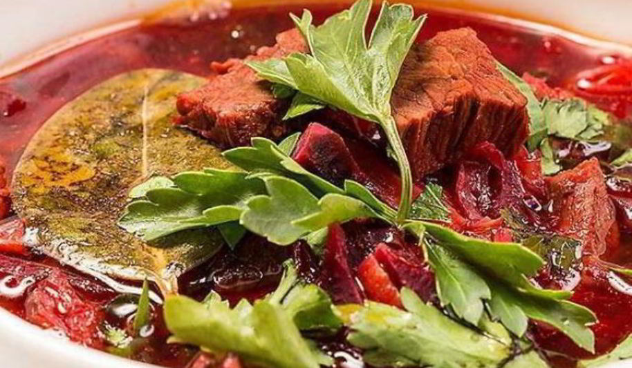 Рецепт борща с чесноком