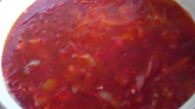 борщ с фасолью и яблоками