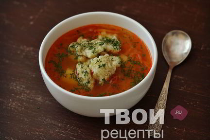 Борщ с галушками