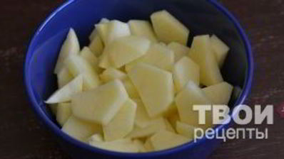 борщ с галушками