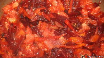 борщ с шампиньонами на куриных окорочках