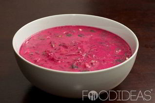 Холодный борщ с маринованной свеклой