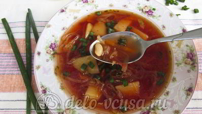 красный борщ с фасолью