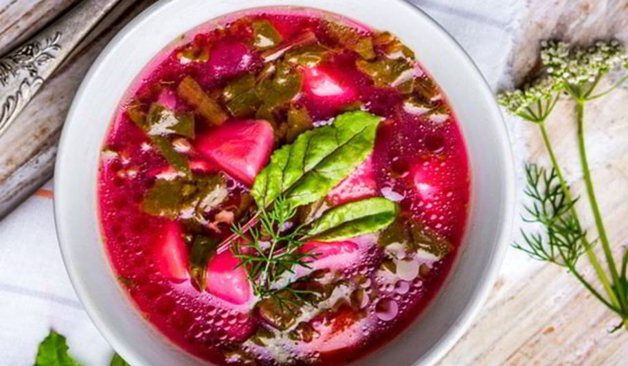 Рецепт летнего борща из молодой свеклы