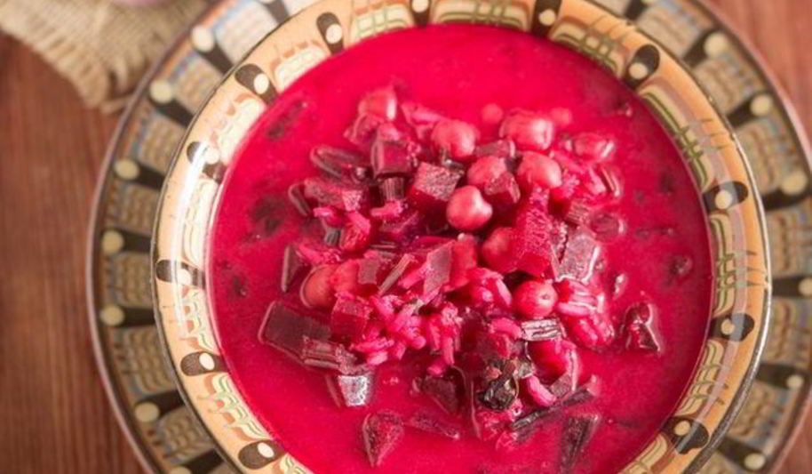 Рецепт постного борща с нутом и грибами