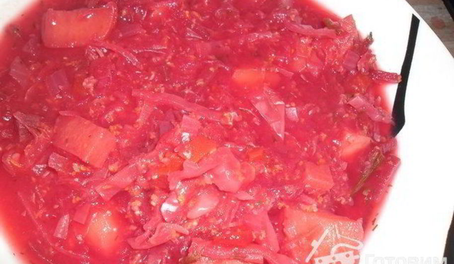 Рецепт постного борща с пшеном без масла