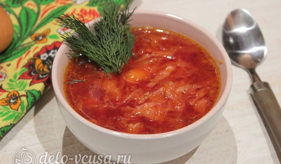 Рецепт постного борща