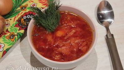 постный борщ