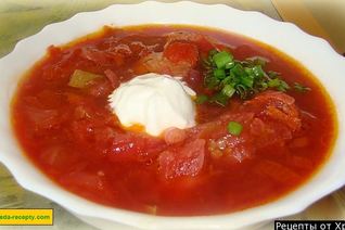 Простой и вкусный мясной борщ из говядины