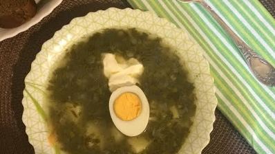 зеленый борщ