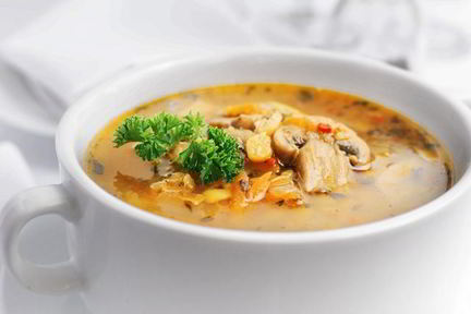 Гороховый суп с грибами