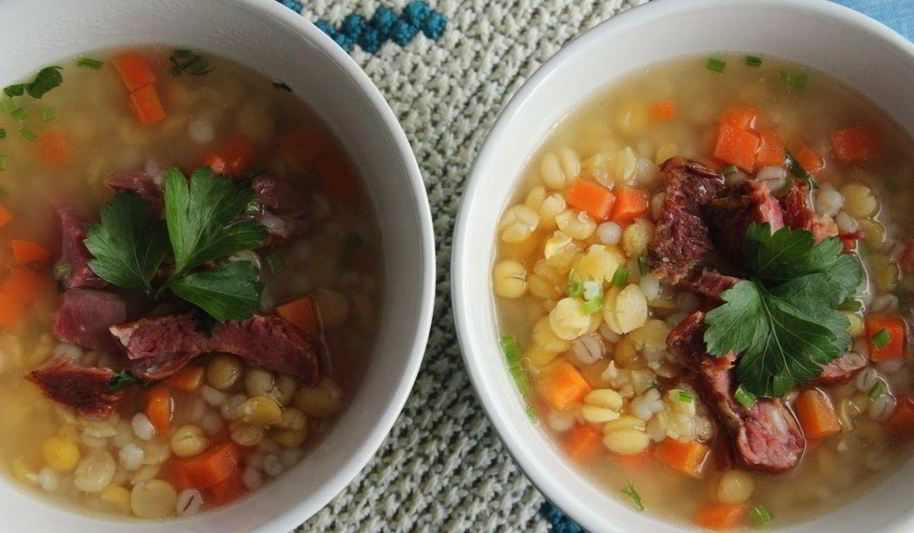 Рецепт горохового супа с копчеными ребрами