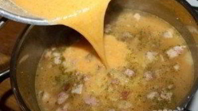 суп гороховый с копченостями