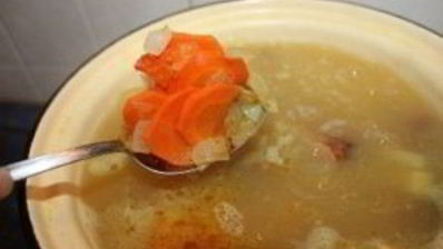 суп гороховый с копчеными ребрышками