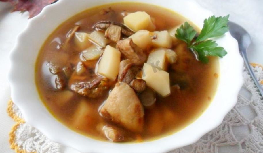 Рецепт грибного супа с маслятами